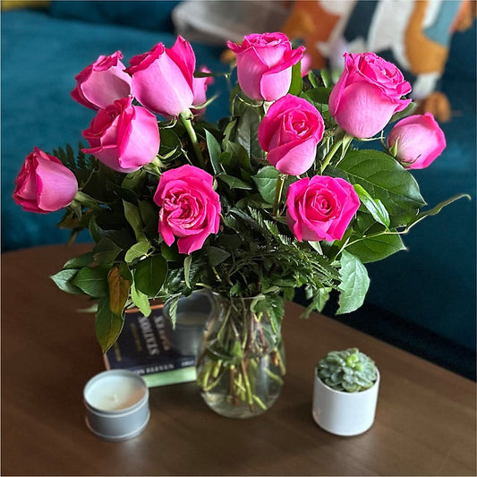 Long Stem Pink Rose Bouquet –  Donna Flora, Clarksburg WV